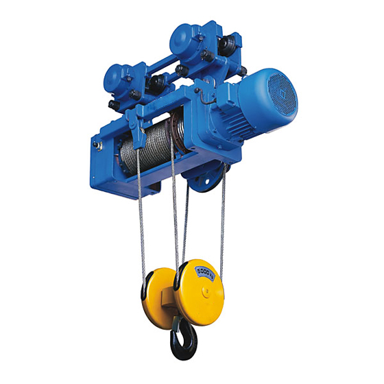 Hanging wire rope electric hoist