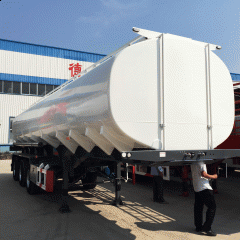 Single Tire Type 40CBM Fuel Tanker Trailer