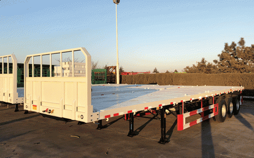 Flatbed Trailer With Front Wall