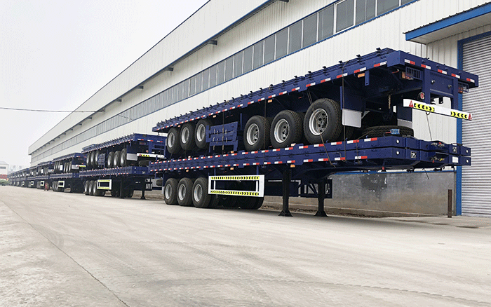 3 Axle 40 FT Container Transport Flatbed Trailer