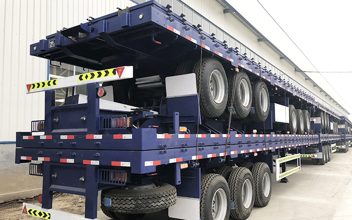 3 Axle 40 FT Container Transport Flatbed Trailer